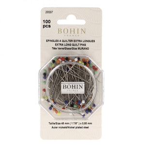 Bohn Glass Head Pins - 100ct