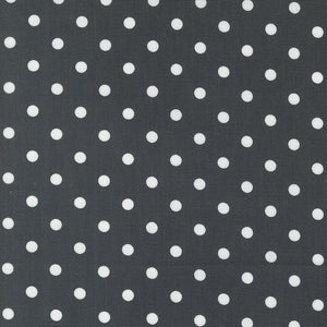 Coriander Colors Big Dot - Black - Yardage