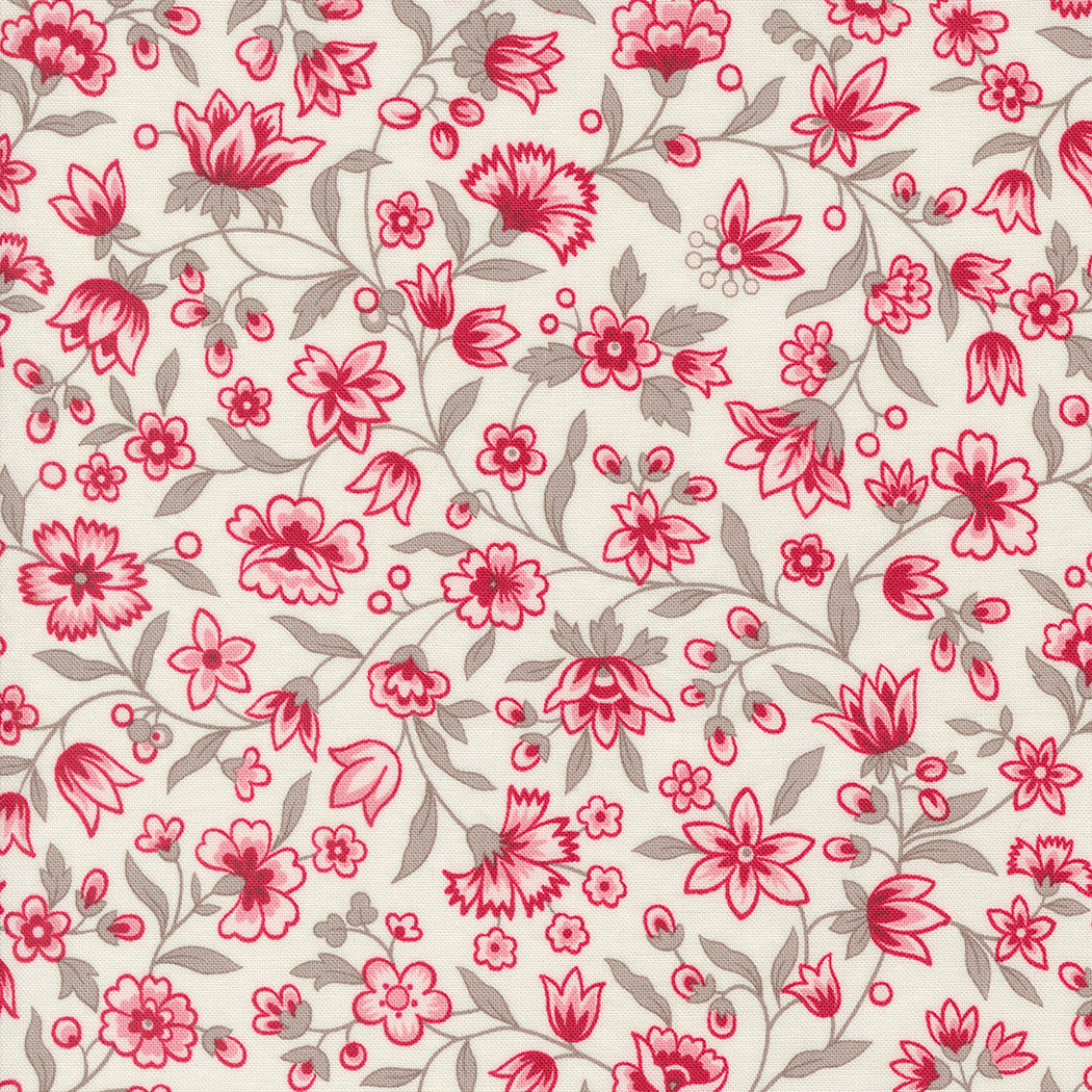 My Summer House Summer Flowers - Stone - Yardage