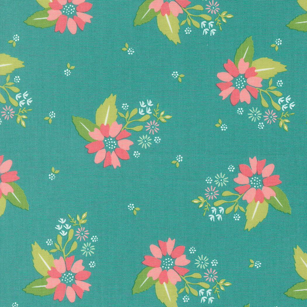 Strawberry Lemonade - Teal - Yardage