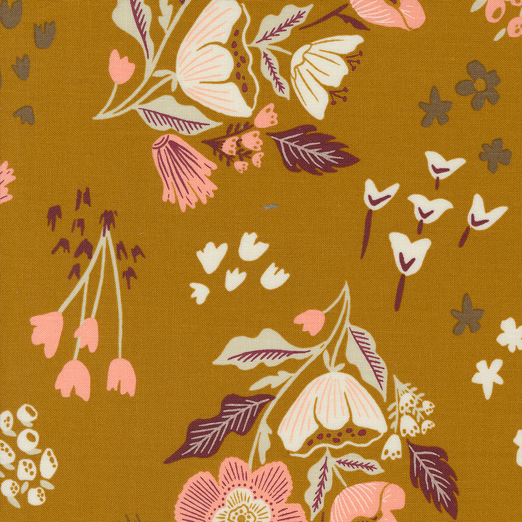 Folk Lore Garden Tales - Caramel - Yardage