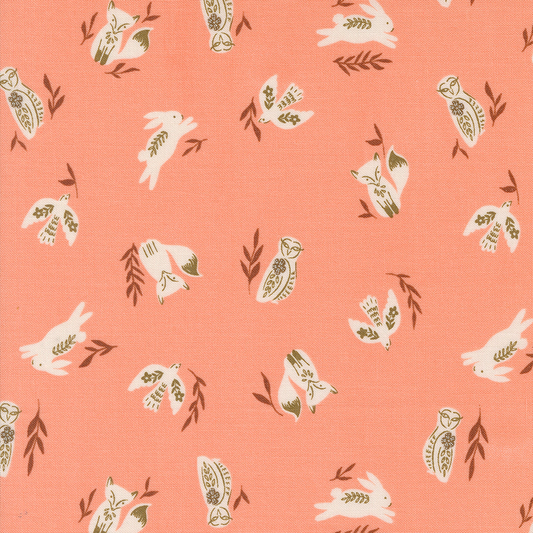 Folk Lore Fable Friends - Peach Blossoms - Yardage