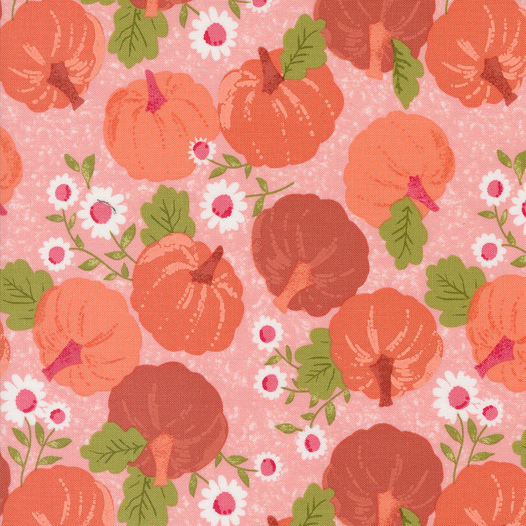 Hey Boo Pumpkin Patch - Bubble Gum Pink - Yardage