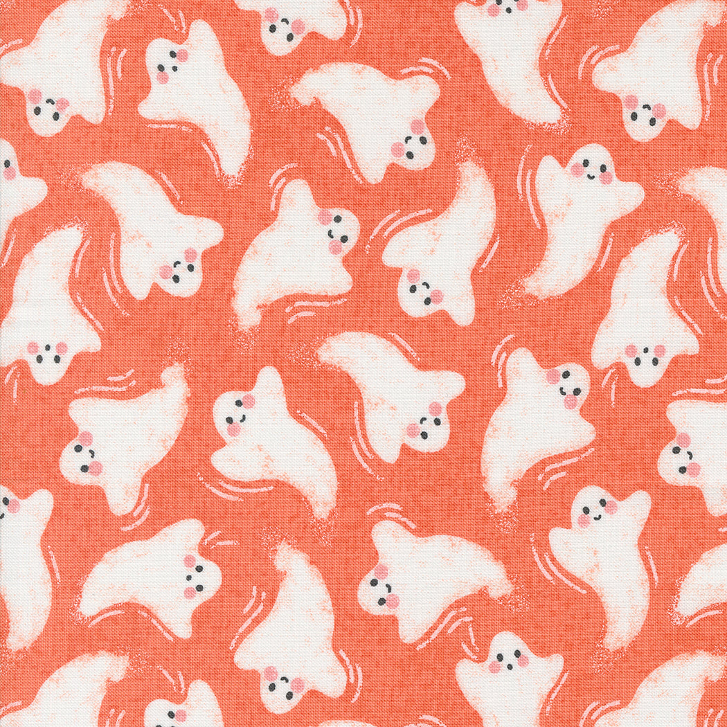 Hey Boo Friendly Ghost - Soft Pumpkin - Yardage