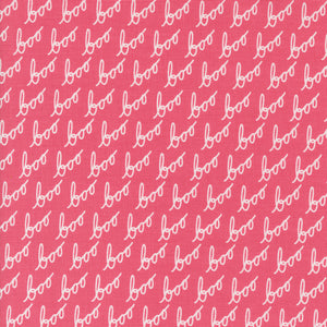 Hey Boo Boo Text - Love Potion Pink - Yardage