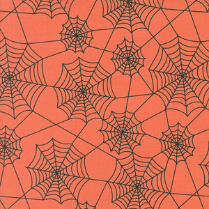 Hey Boo Webs - Soft Pumpkin - Yardage