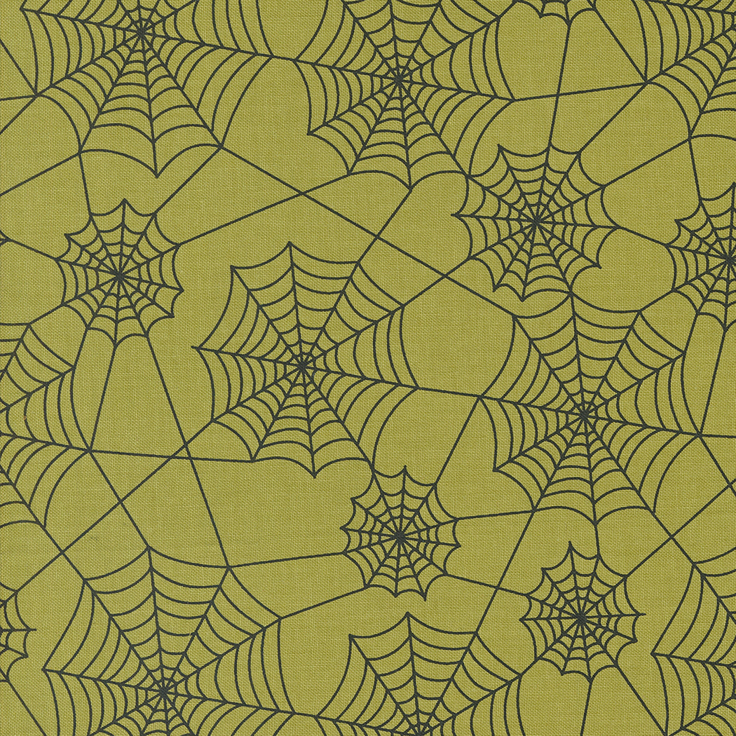 Hey Boo Webs - Witchy Green - Yardage