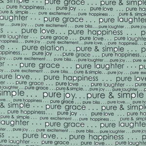 Vintage Pure & Simple - Aqua - Yardage