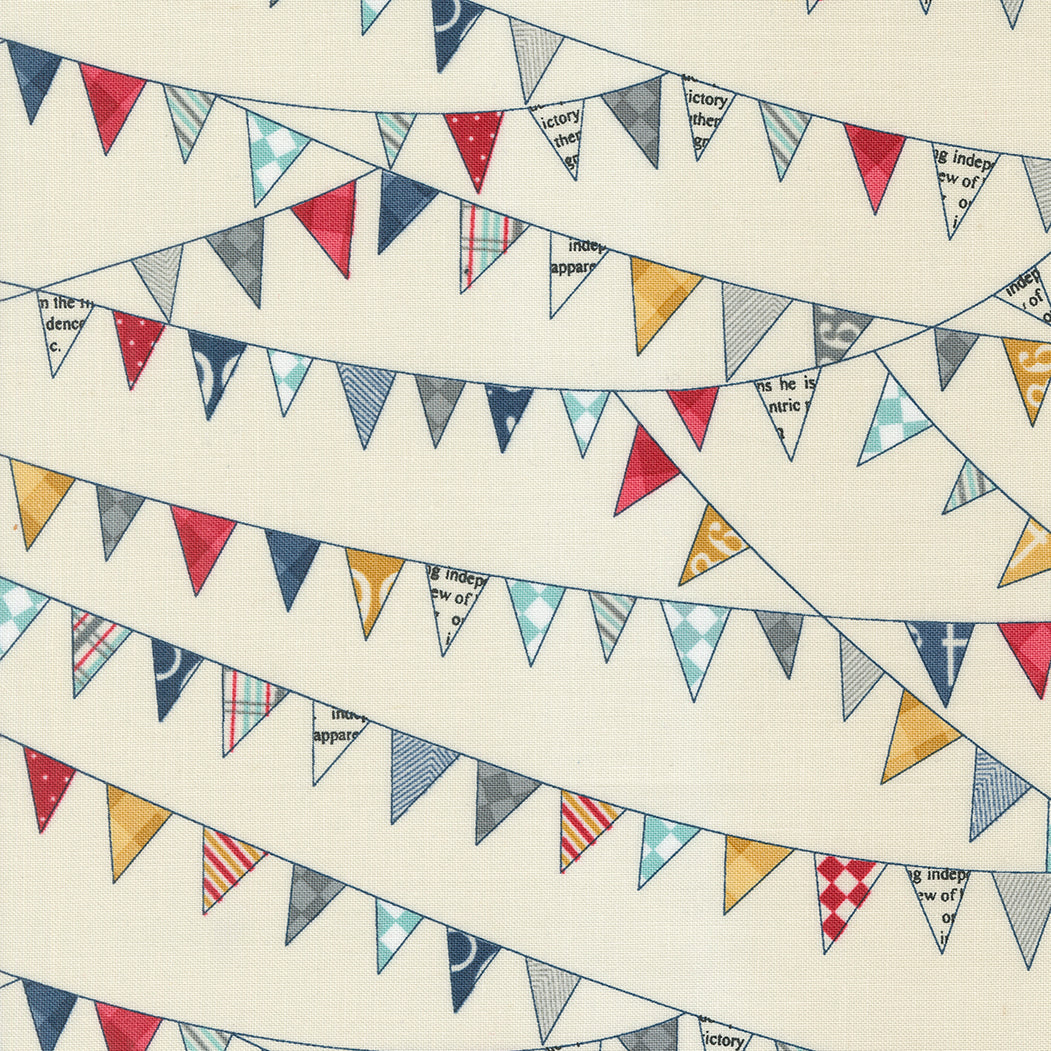 Vintage Bunting - Cream - Yardage