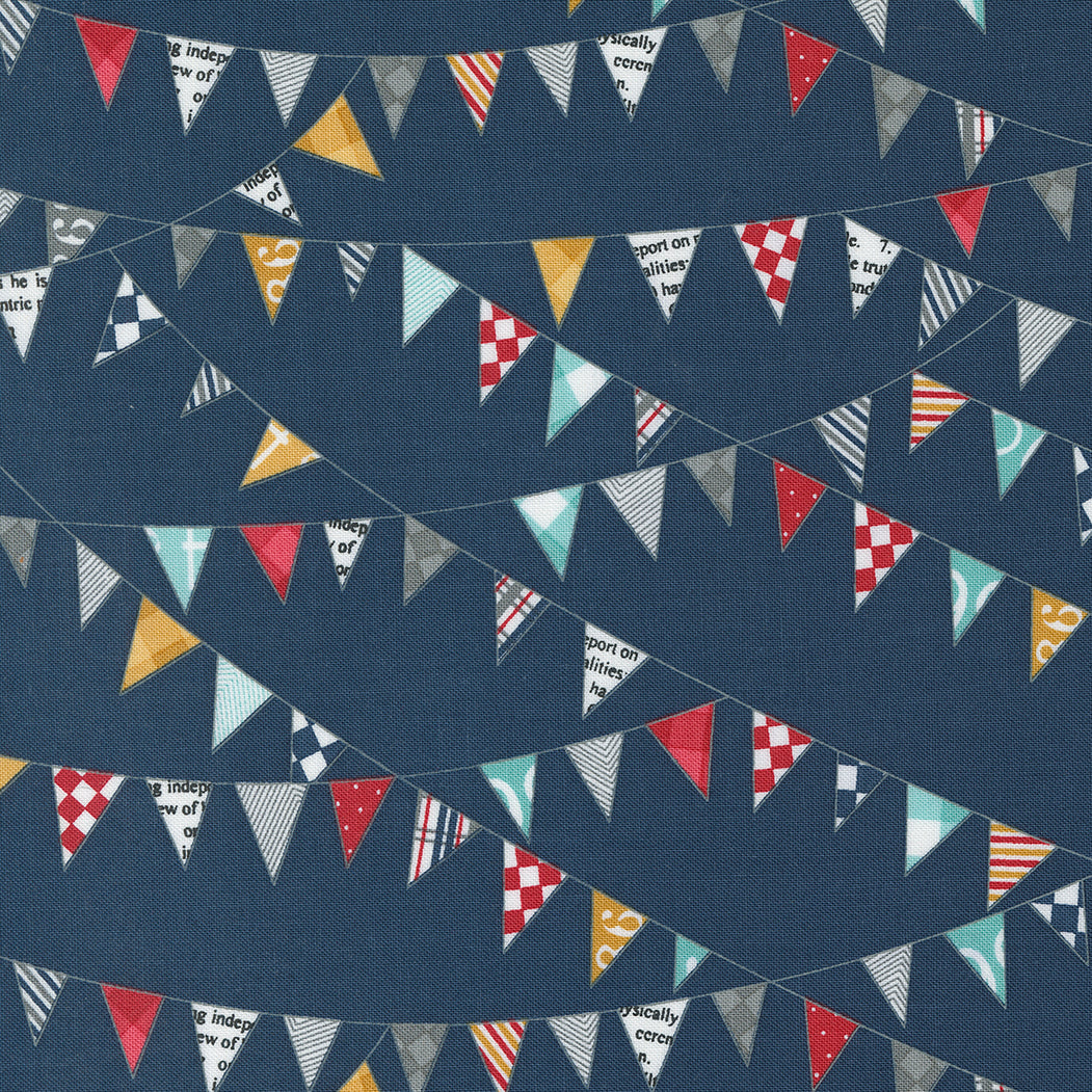 Vintage Bunting - Navy - Yardage