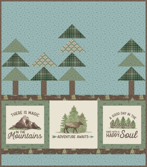 A Day In The Woods Panel Quilt Kit