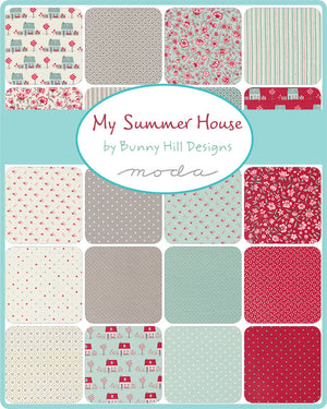 My Summer House Novelty Houses - Aqua - Yardage