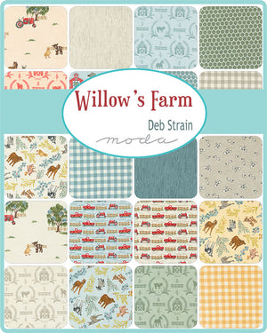 Willows Farm Farm House Gingham - Barn Red - Yardage