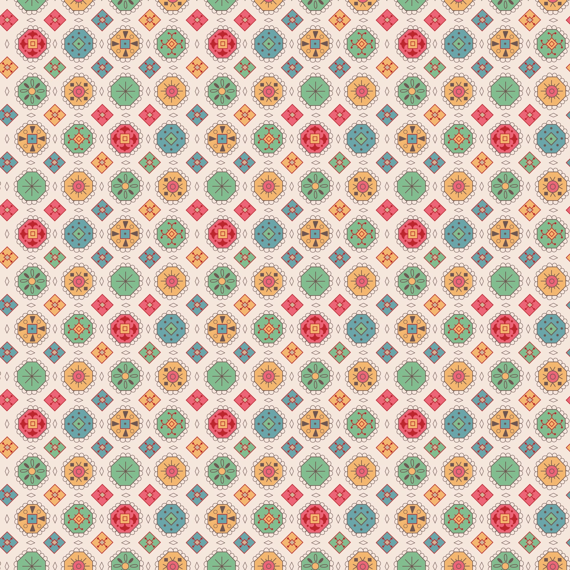 Mercantile Charming - Multi - Yardage