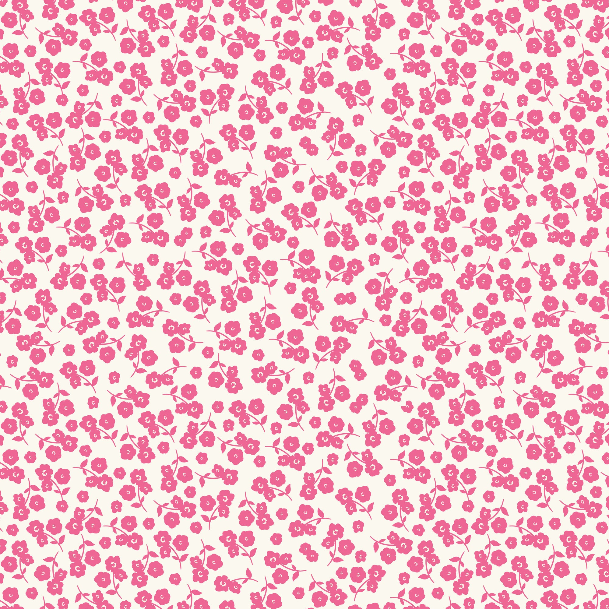 Picnic Florals Ditsy - Pink - Yardage