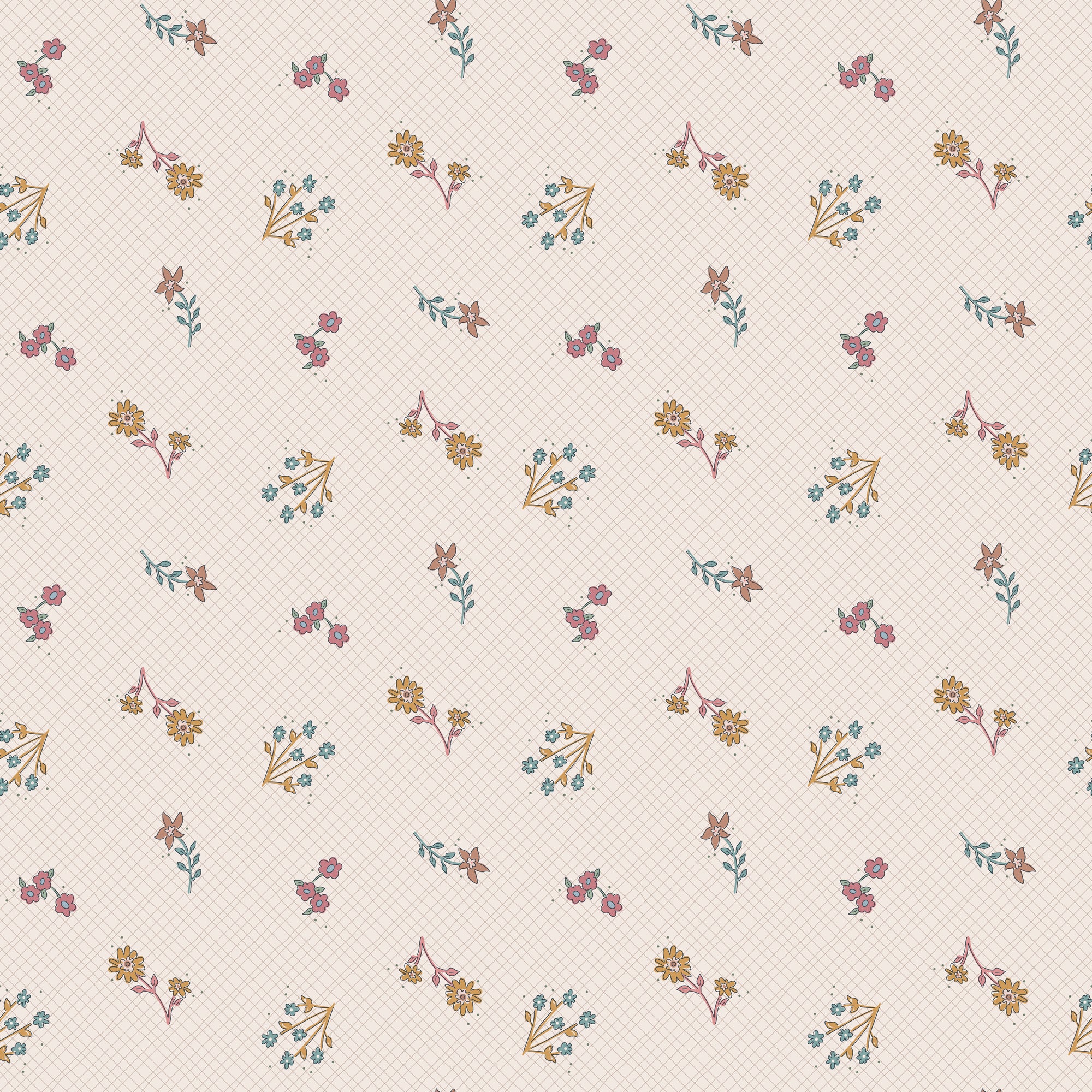 Feels Like Home Wildflowers - Cream - Yardage