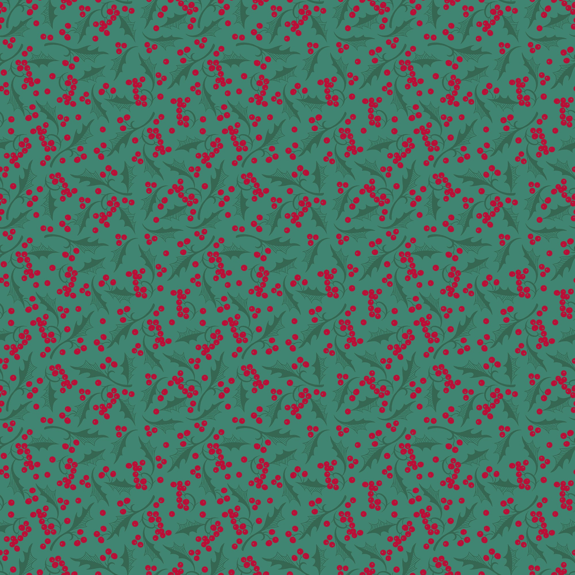 Merry Little Christmas - Holly Pine - Yardage