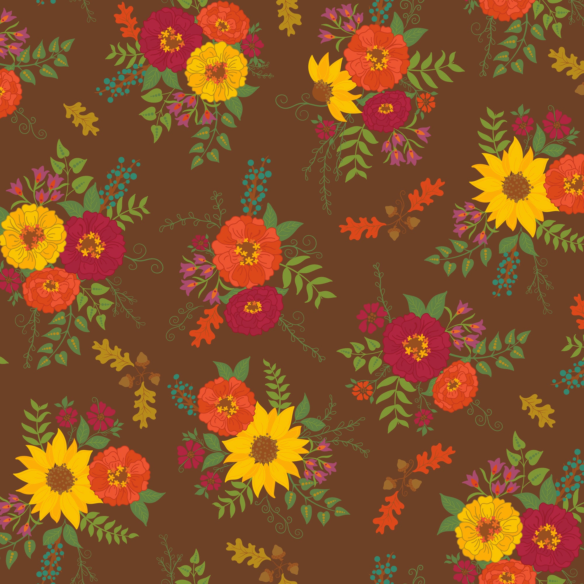 Autumn Afternoon Main - Brown - Yardage