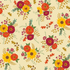 Autumn Afternoon Main - Cream - Yardage