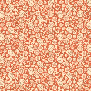 Autumn Afternoon Pumpkins - Orange - Yardage