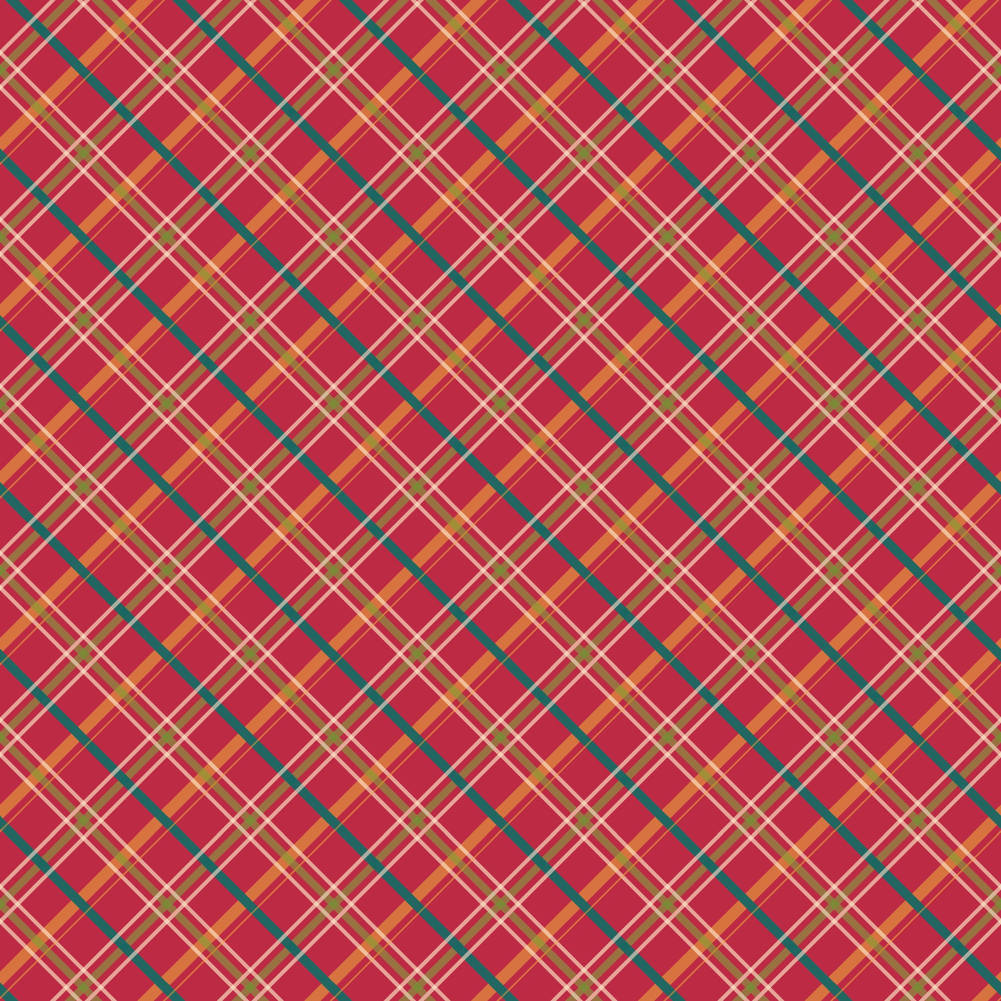 Autumn Afternoon Plaid - Berry - Yardage