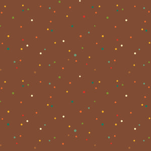 Autumn Afternoon Hexi Dots - Brown - Yardage