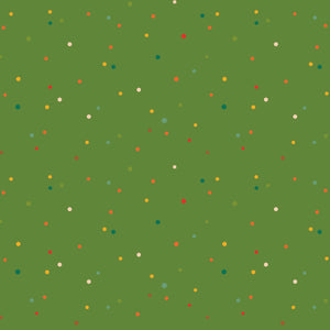 Autumn Afternoon Hexi Dots - Green - Yardage