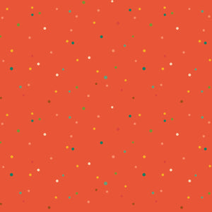 Autumn Afternoon Hexi Dots - Orange - Yardage