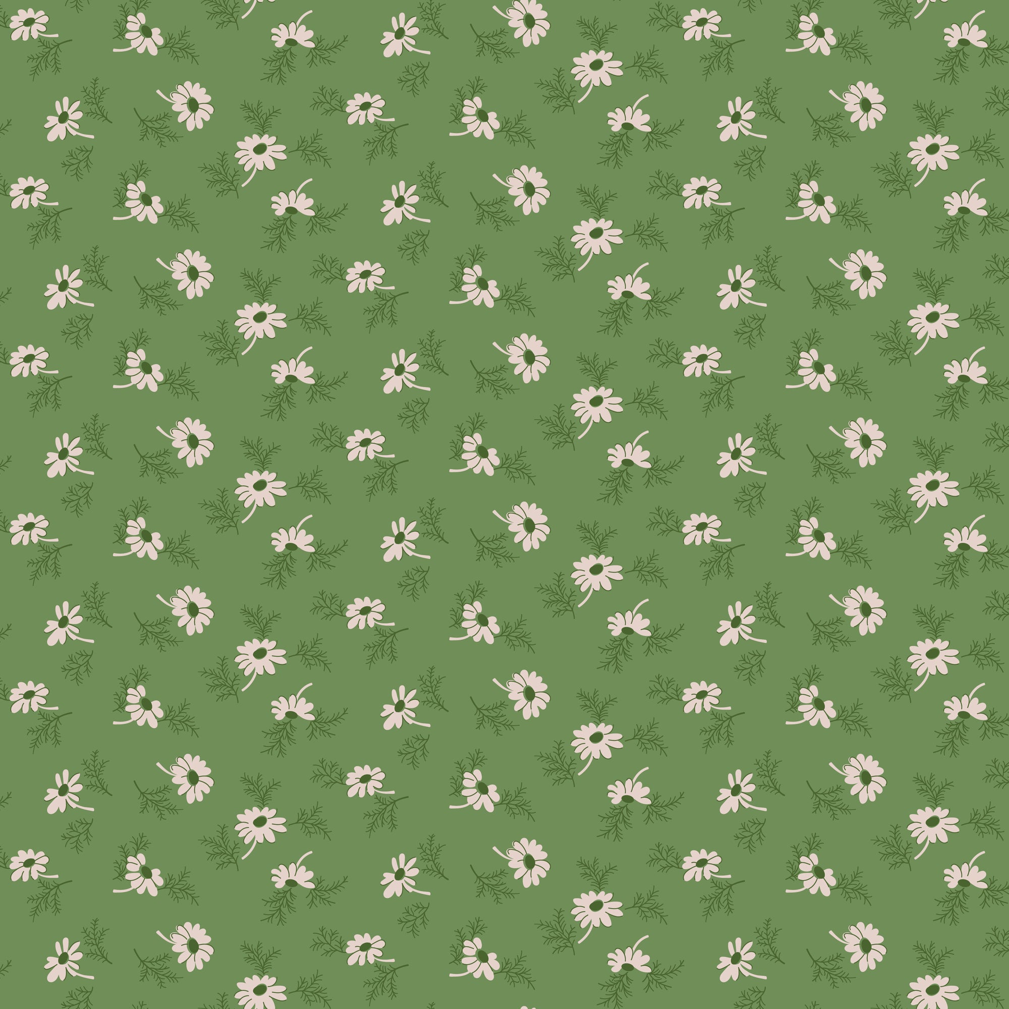 Home Town Holiday Pineflower - Basil - Yardage