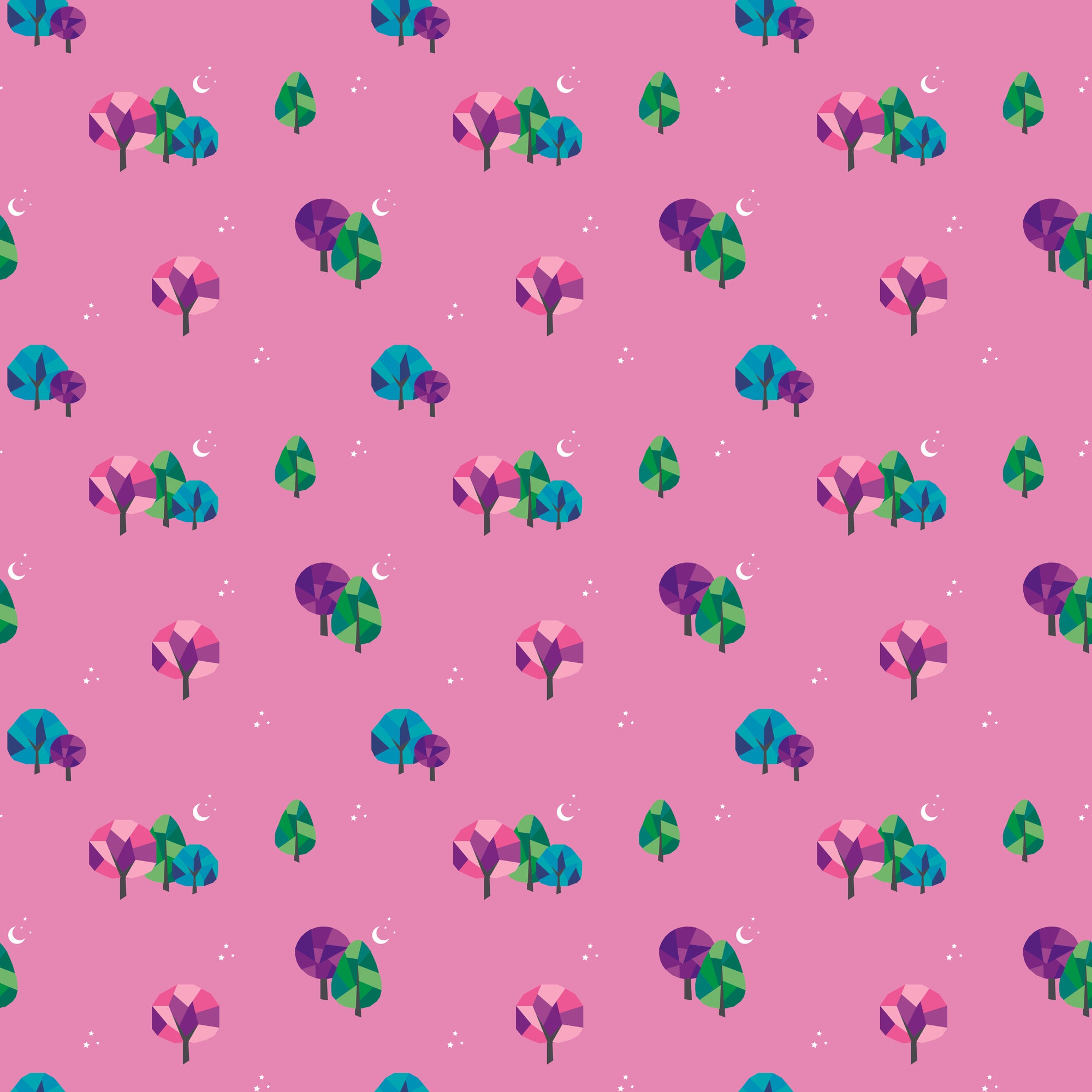 Bloom Moonlit - Pink - Yardage