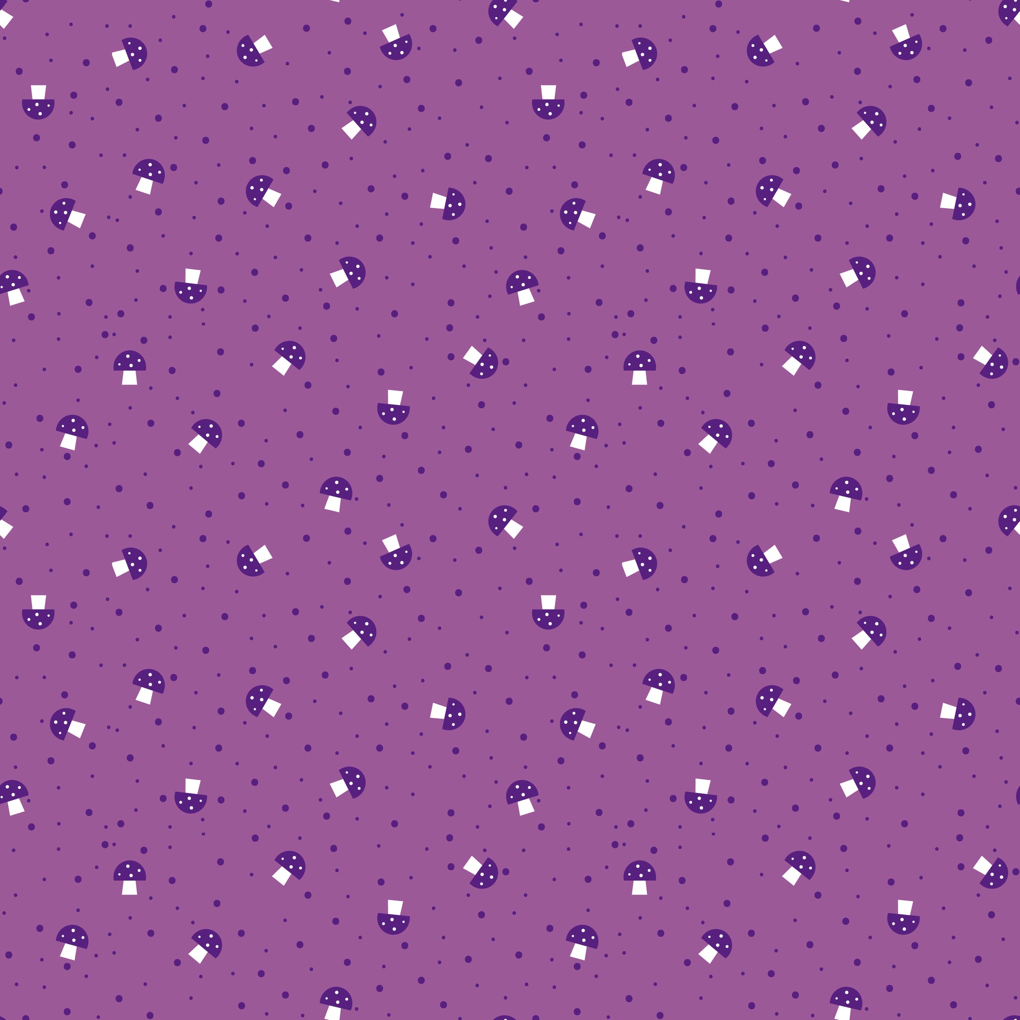 Bloom Mushies - Purple - Yardage