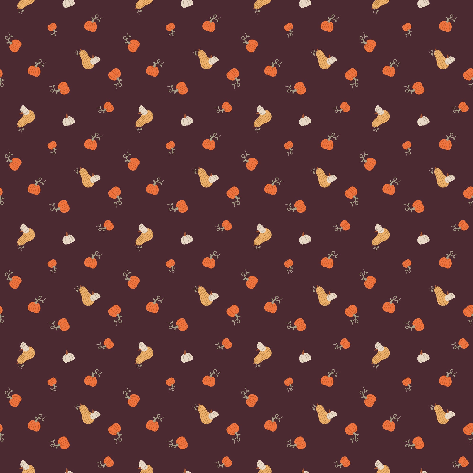 Pumpkin Spice Pumpkins - Espresso - Yardage