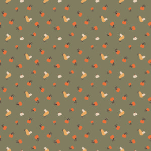 Pumpkin Spice Pumpkins - Olive - Yardage