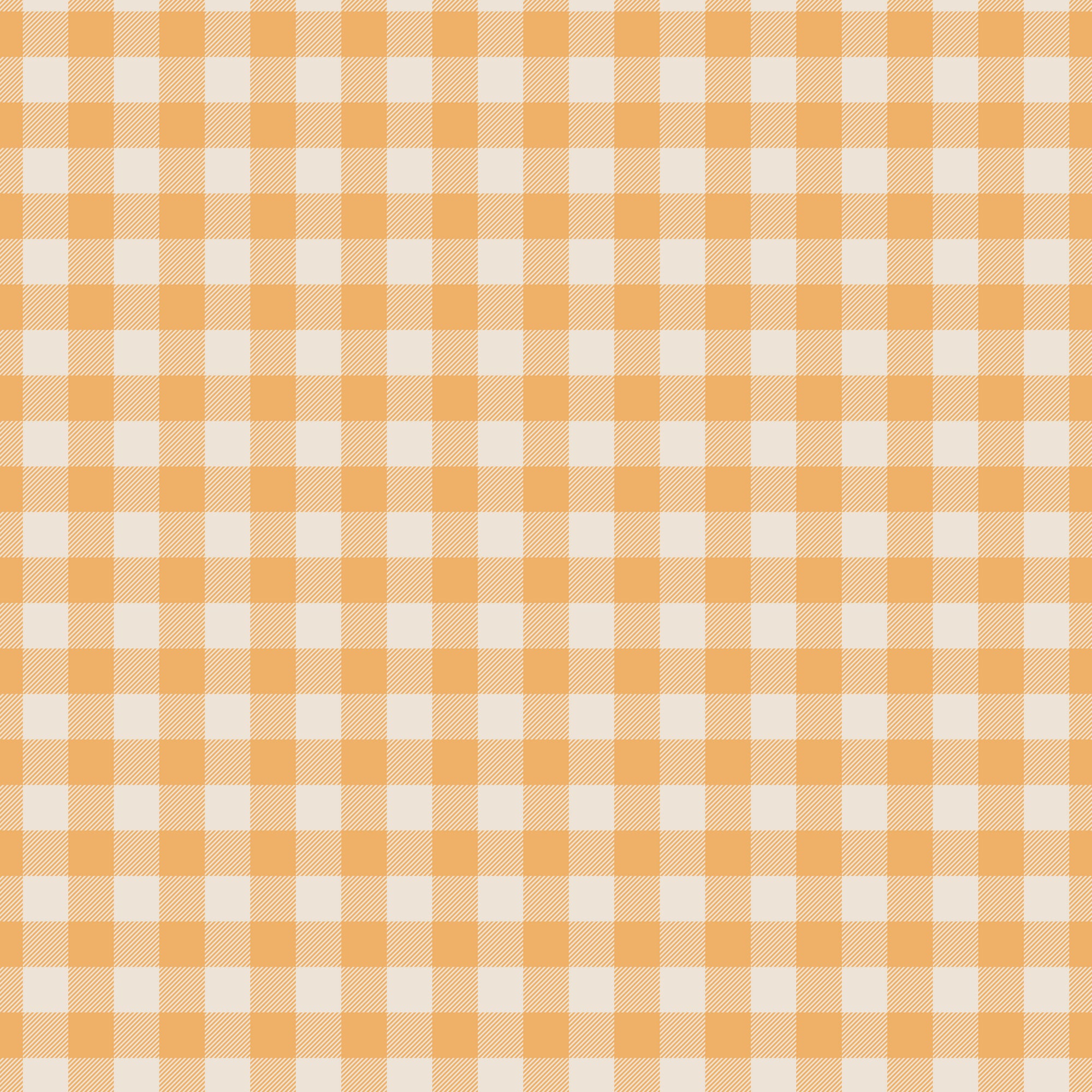 Pumpkin Spice Plaid - Gold - Yardage