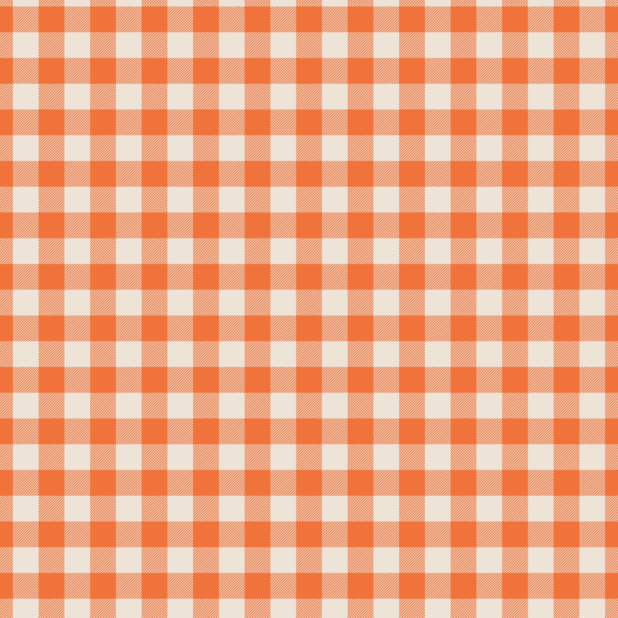 Pumpkin Spice Plaid - Pumpkin - Yardage