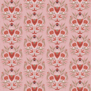 Garden Dreams Floral Damask - Dusty Pink - Yardage