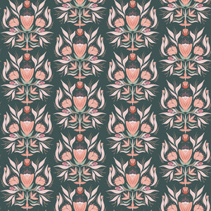 Garden Dreams Floral Damask - Evergreen - Yardage