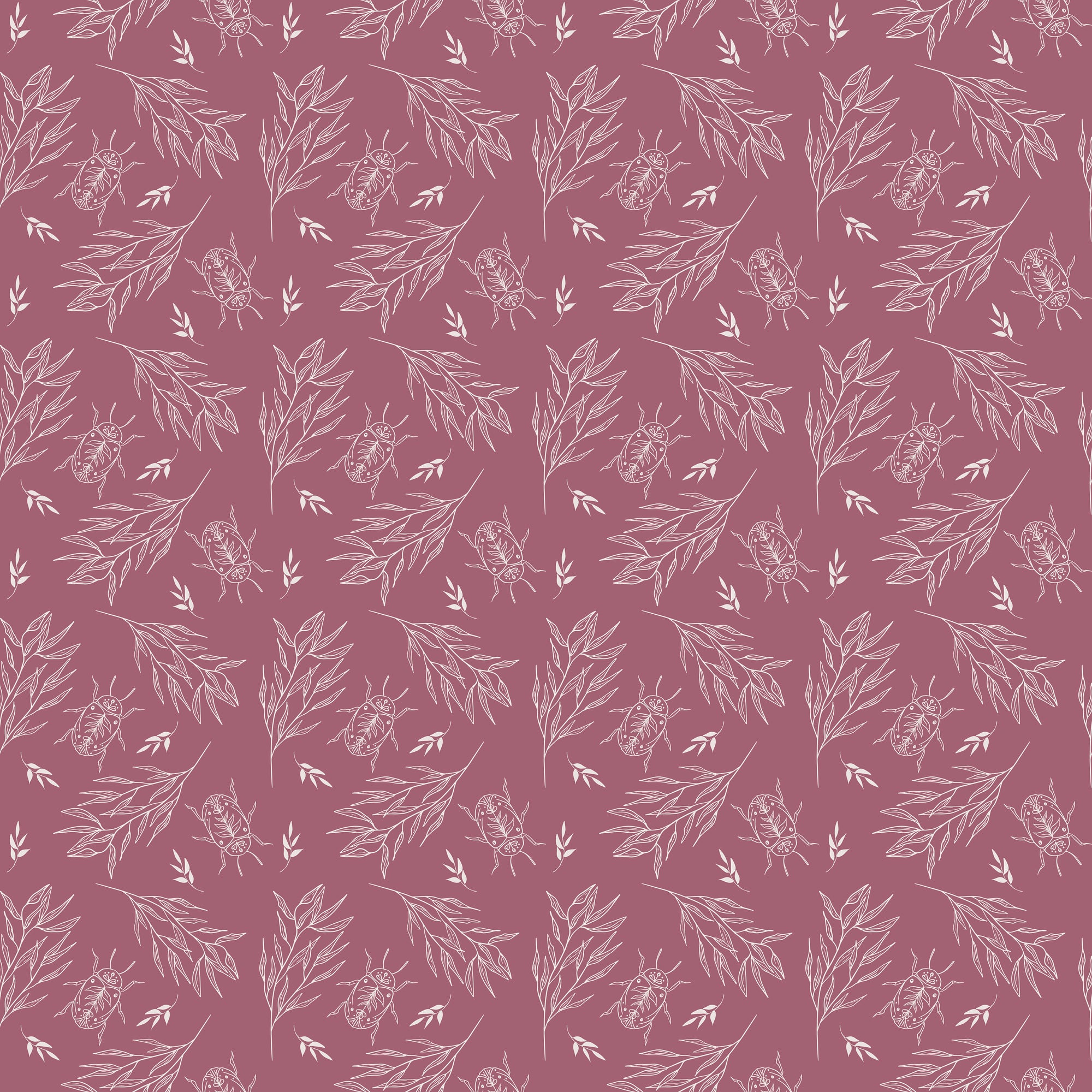 Garden Dreams Beetle - Dusty Pink - Yardage