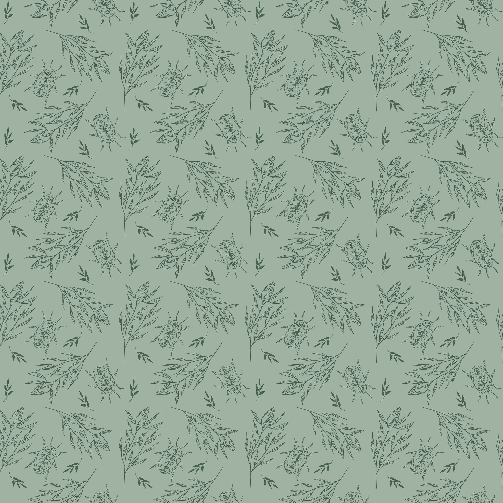 Garden Dreams Beetle - Sage - Yardage