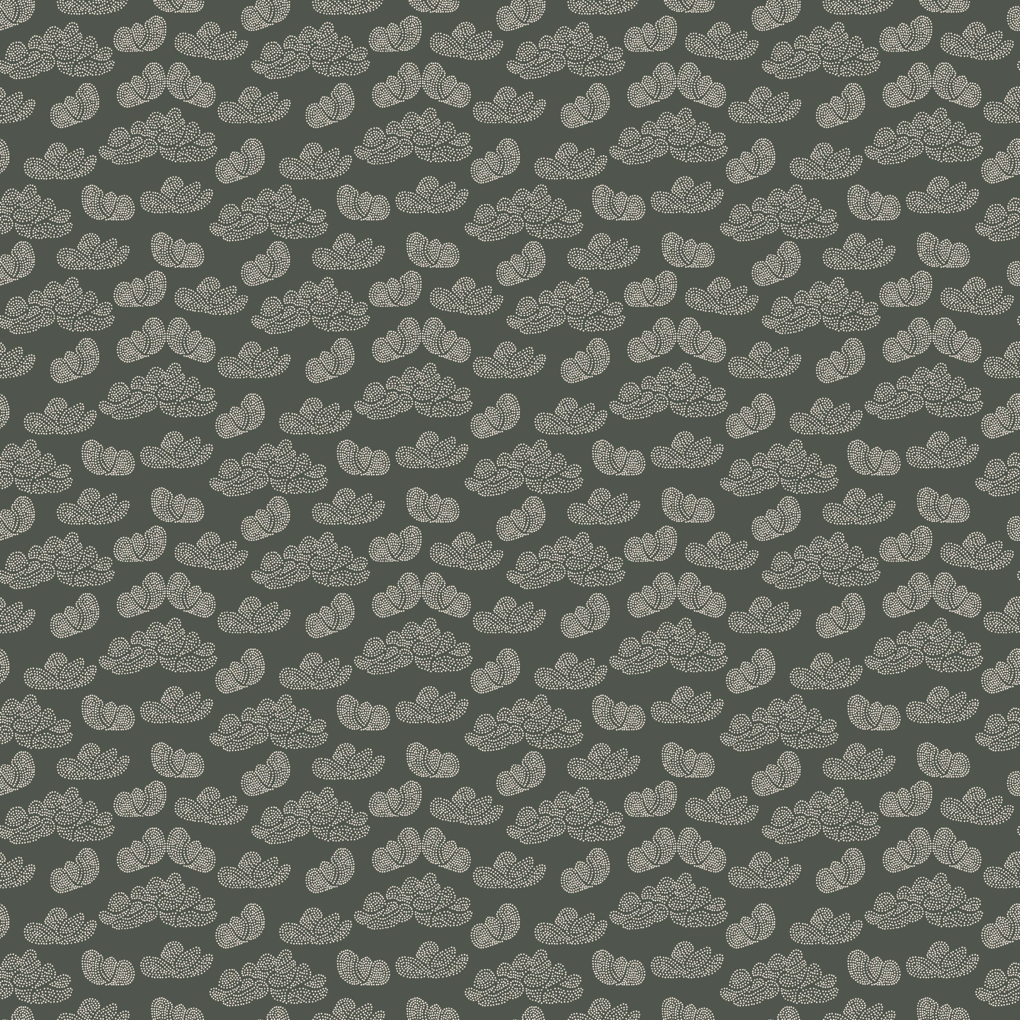 Garden Dreams Clouds - Evergreen - Yardage