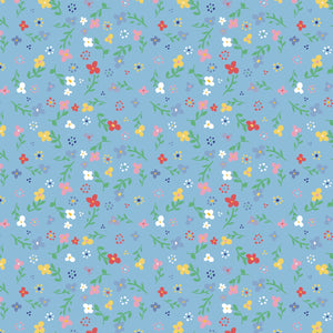 Always In Season Small Floral - Sky - Yardage