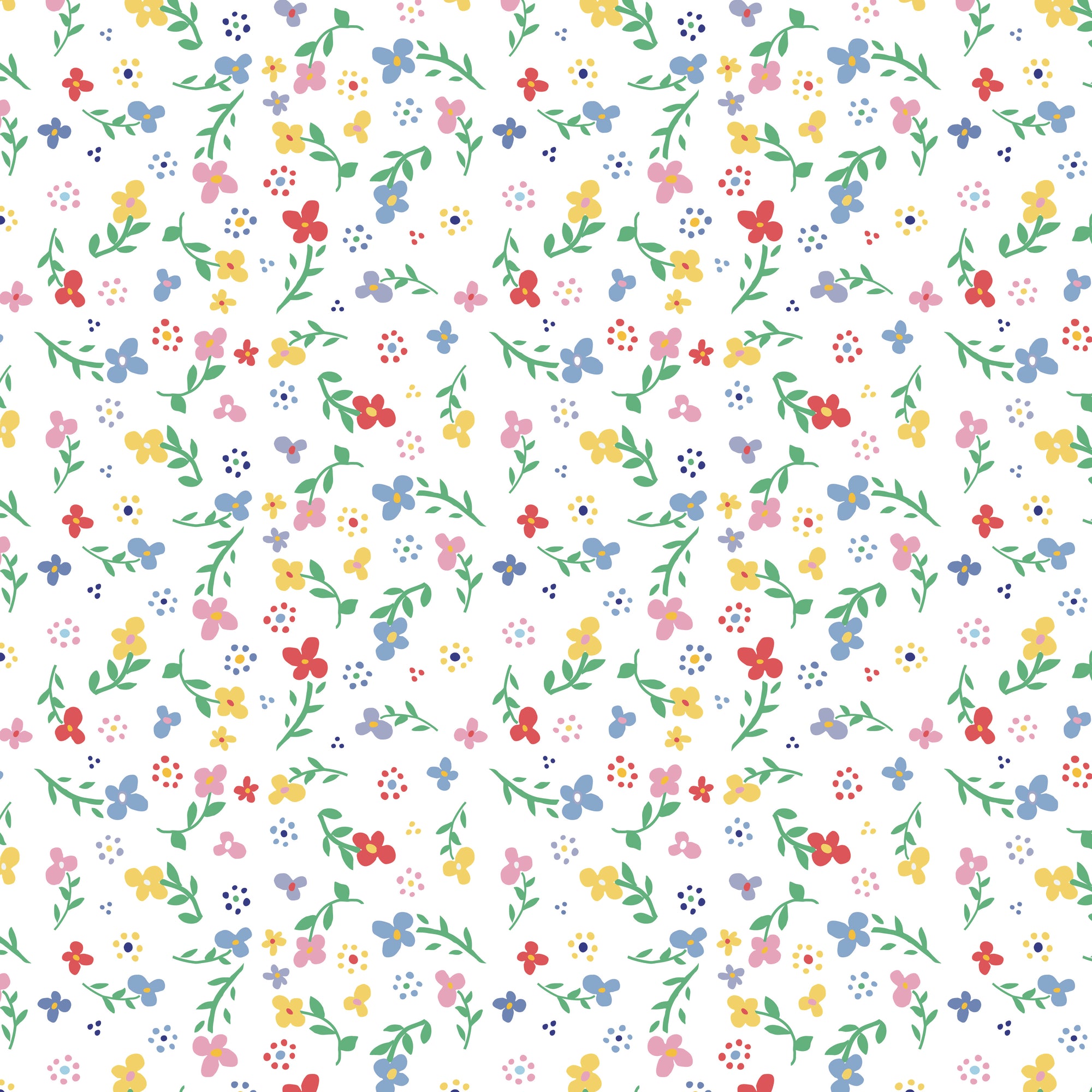 Always In Season Small Floral - White - Yardage