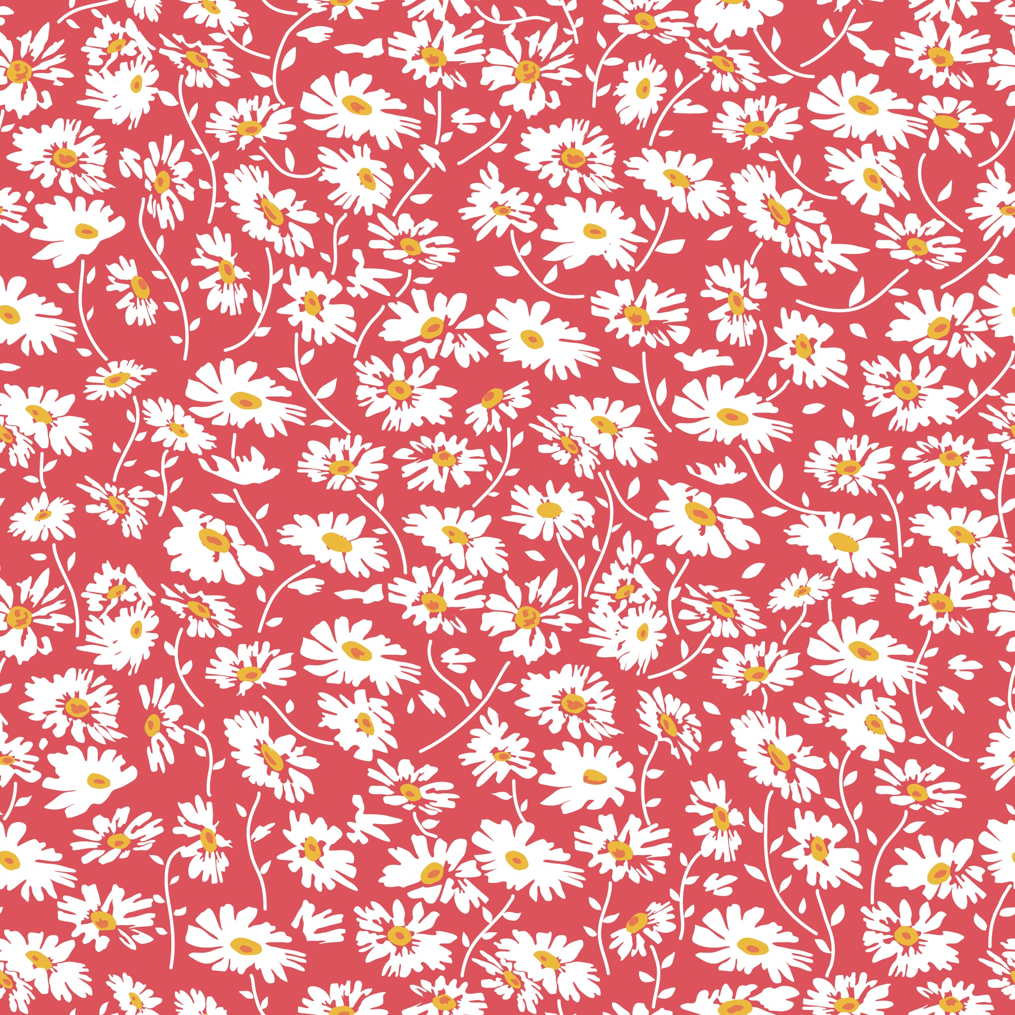 Always In Season Daisy - Red - Yardage