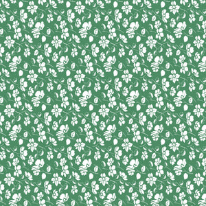 Always In Season Mono Floral - Green - Yardage