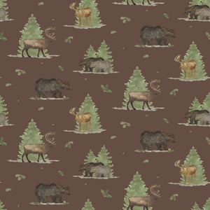 Let's Get Lost In The Woods Main - Brown - Yardage