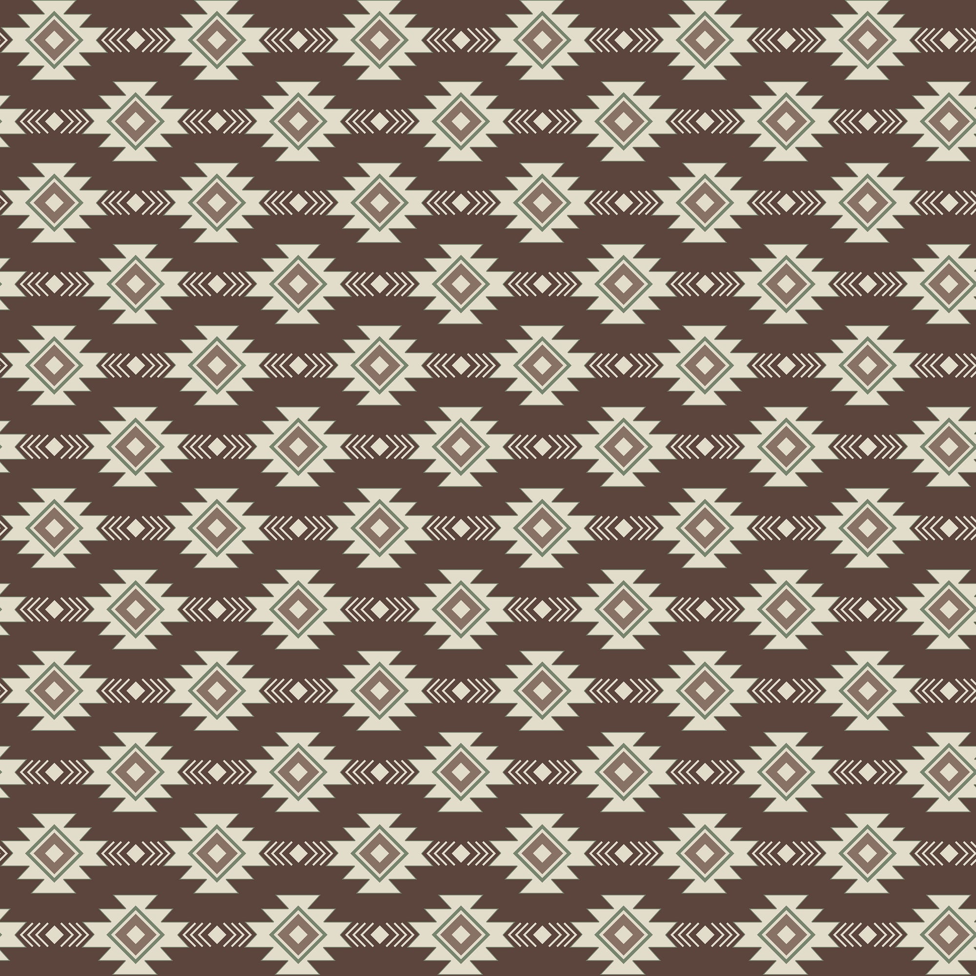 Let's Get Lost In The Woods Geometric - Brown - Yardage