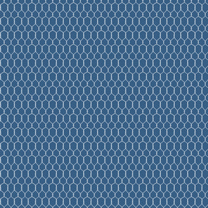 Farm Livin' Chicken Wire - Denim - Yardage