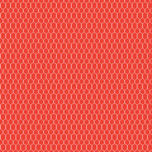 Farm Livin' Chicken Wire - Red - Yardage