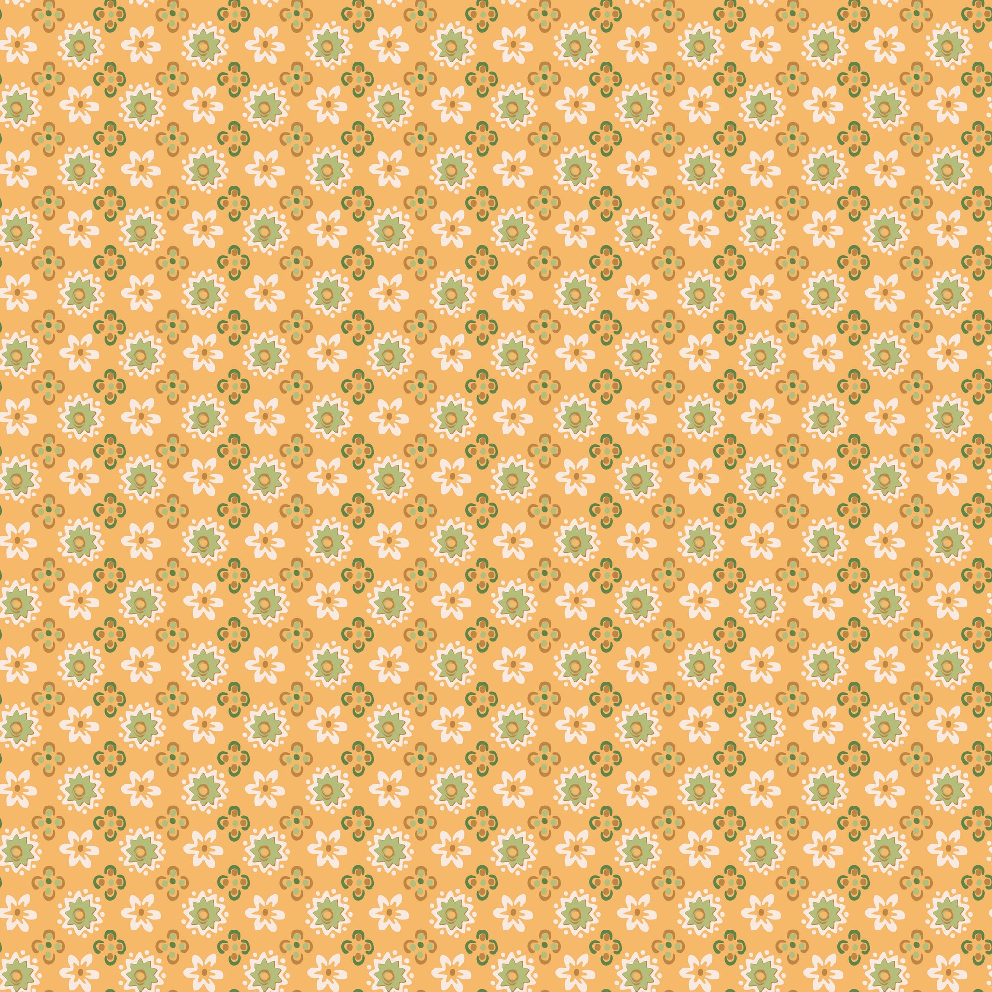 Piece & Plenty Blossom - Marigold - Yardage