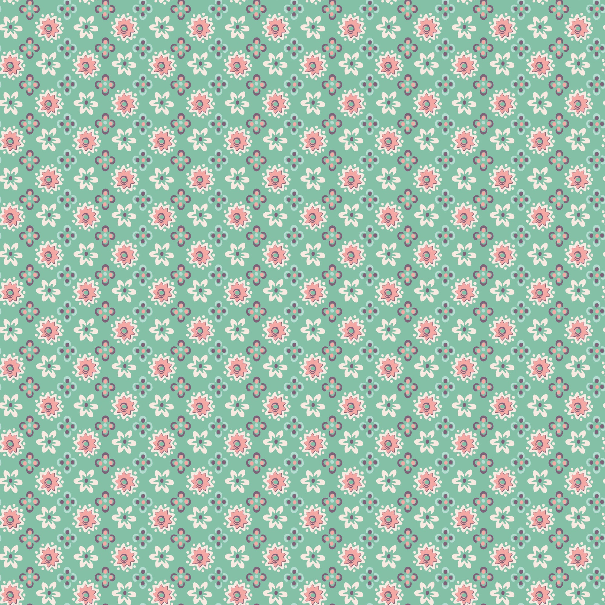 Piece & Plenty Blossom - Sea Glass - Yardage